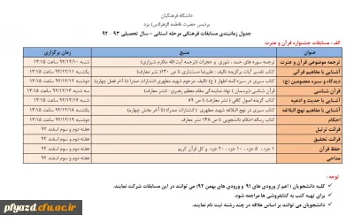 ثبت نام مرحله استانی جشنواره فرهنگی دانشجویان دانشگاه فرهنگیان (قرآن وعترت )