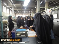 بازدید دانشجویان پردیس از کارخانجات تولیدی شهید قندی یزد