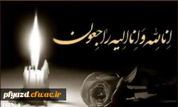 پیام تسلیت به دکتر رضایی اردانی:  
والده محترمه دکتر رضایی اردانی سرپرست پردیس به رحمت الهی پیوست. 2