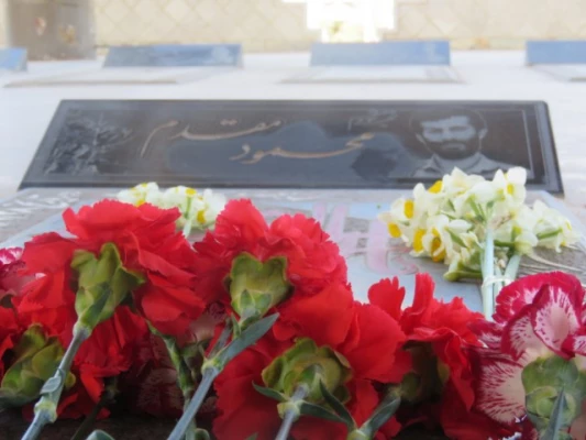 به مناسبت ایام الله دهه فجر برگزار شد: بازدید مسئولان و دانشجومعلمان پردیس از گلزار شهدا 7