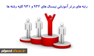 رتبه های برتر آموزشی نیمسال های 932 و 941 کلیه رشته ها