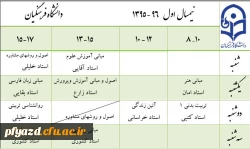 اطلاعیه آموزشی ورودی های 95 2
