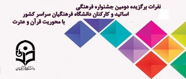 معرفی نفرات برتر دومین جشنواره فرهنگی اساتید و کارکنان دانشگاه فرهنگیان سراسر کشور با محوریت قرآن و عترت 5