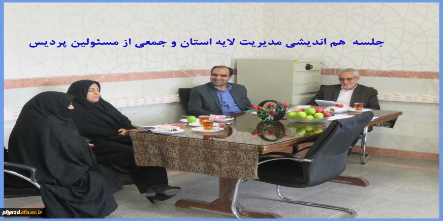 برگزاری جلسه هم اندیشی مدیریت لایه استان با جمعی از مسئولین پردیس 6