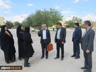گزارش تصویری از بازدید آقای فراهانی معاون مدیرکل اعتبارات، تعهدات و درآمدها و آقای مجیدی رئیس اداره حقوقی، قراردادها و املاک سازمان مرکزی از دانشگاه فرهنگیان یزد